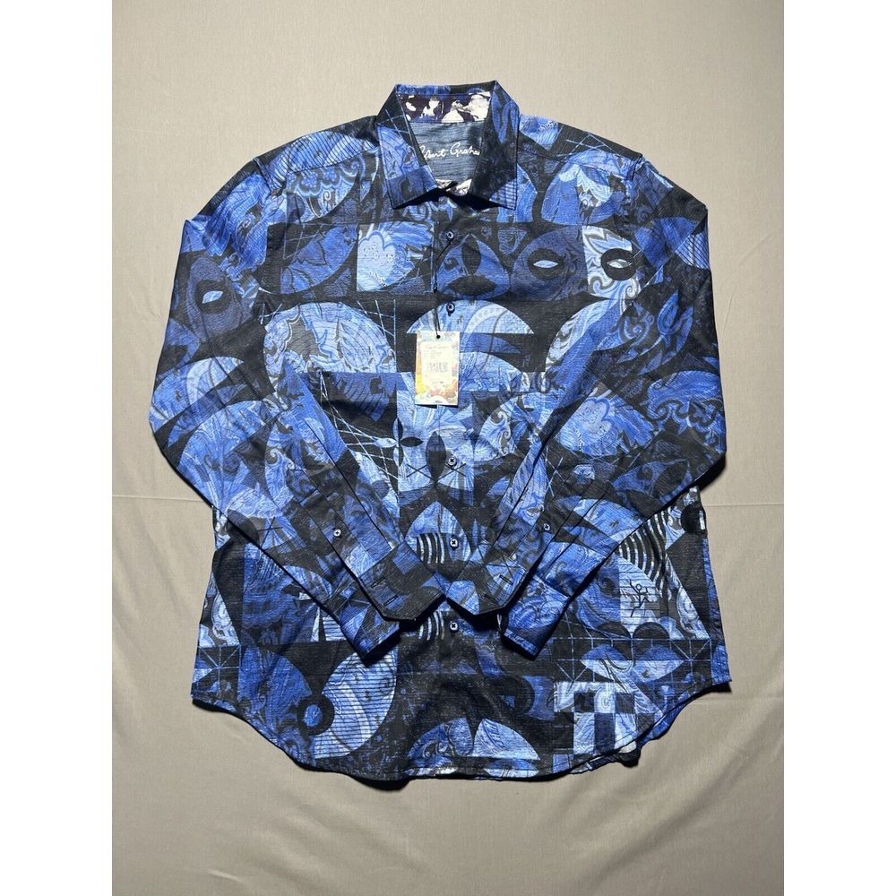 Robert Graham TRUETT  Abstract $198 Medium NEW NWT‎ Classic Fit Fast Ship L